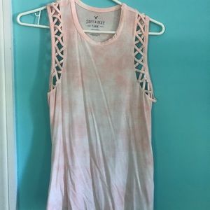 light pink tank top